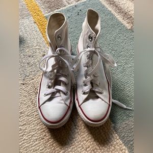 Converse white high tops